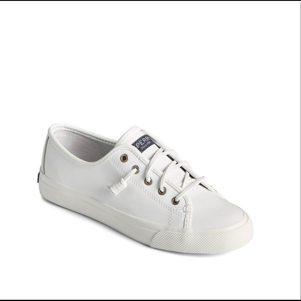 NEW Sperry Seacoast White Leather Sneaker Sz-11, 8